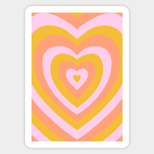 Retro groovy print with heart Sticker